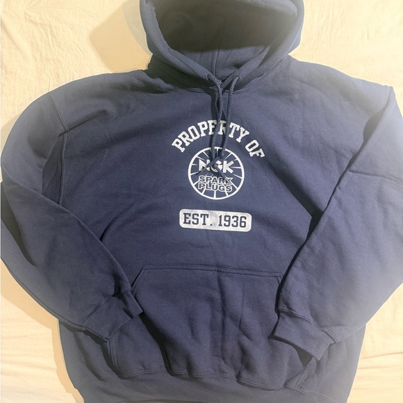 NGK Spark Plugs Hoodie Mens XL Property Of NGK Racing Automotive Graphic - Picture 2 of 6